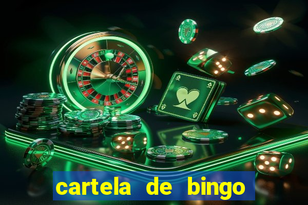 cartela de bingo cha de panela